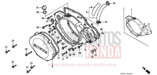PANNEAU CARTER-MOTEUR D. (2) CR250RK de 1989